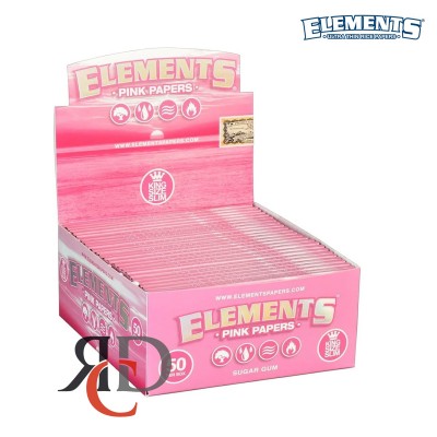 ELEMENTS PAPER PINK - KING SLIM 50CT/PACK